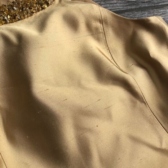 Michael Kors Gold Embellished Sleeveless Dress - Picture 5 of 9